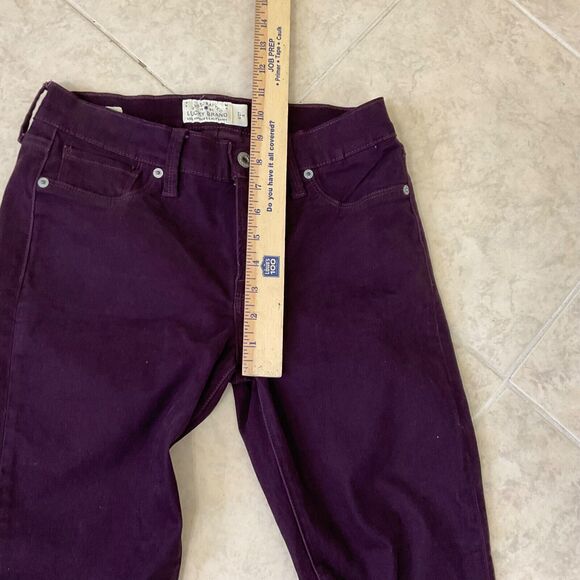Lucky Brand Velour Jeans women’s size 4/27 Burgandy Goblin Core, Whimsgoth Punk - Picture 8 of 14